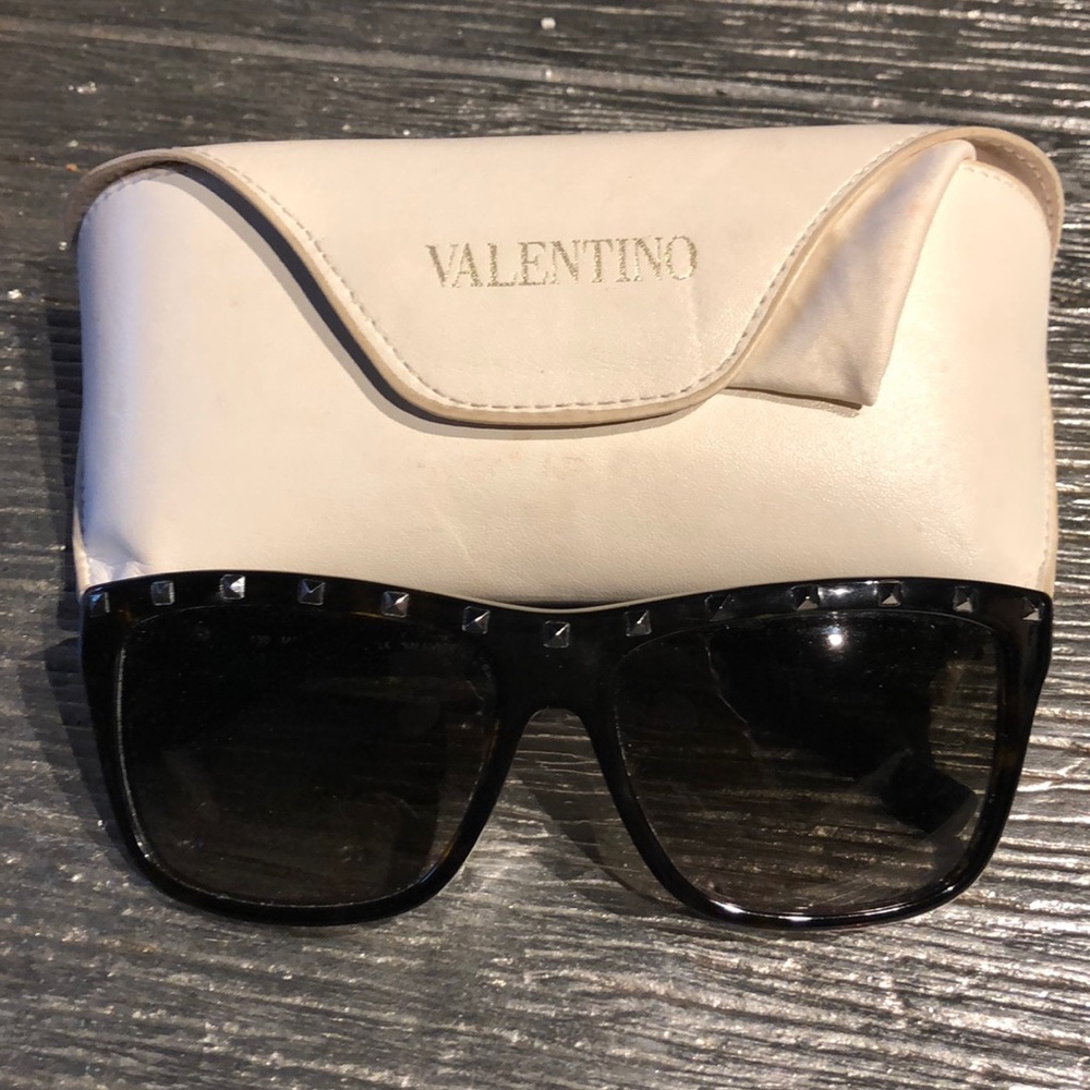 Valentino Black Sunglasses with Stud Detail